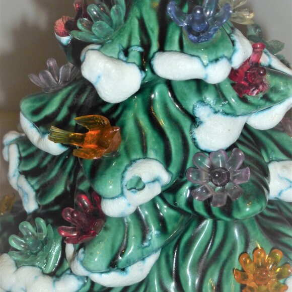 BSM Hand Made Ceramic CHRISTMAS TREE Vintage Christmas Tree Vintage Birds - Picture 5 of 10